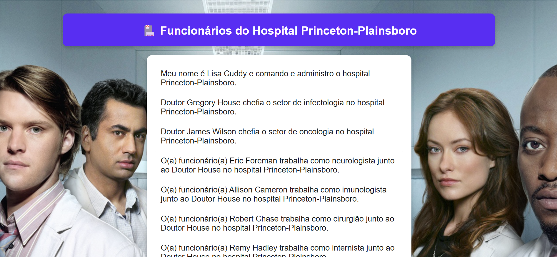 print página com POO